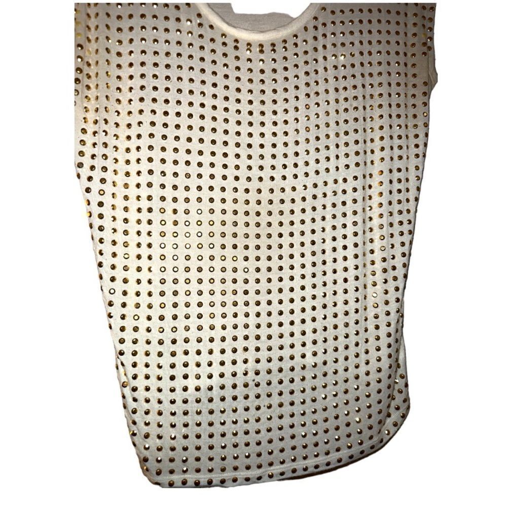 Michael Kors white and gold studded Top/Blouse